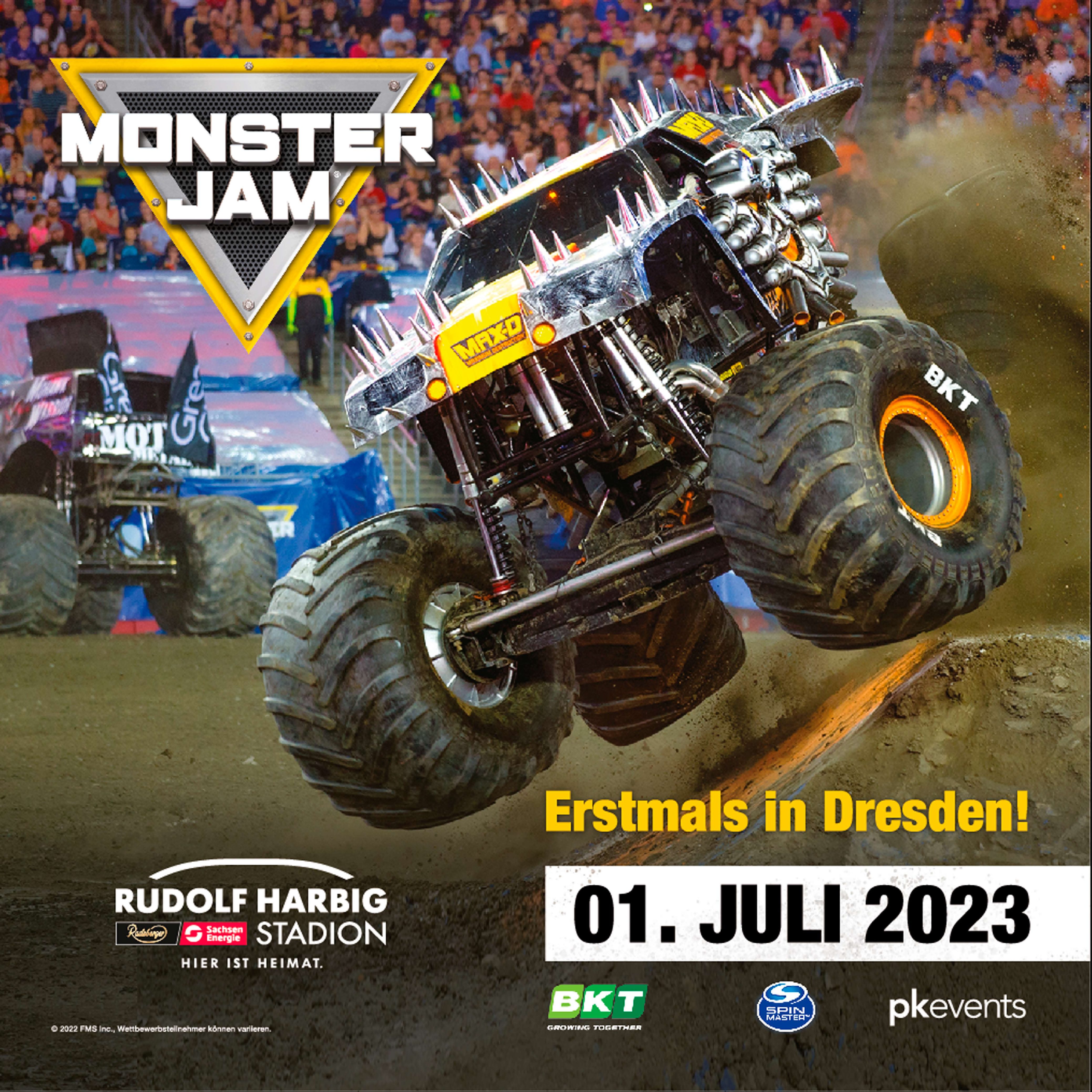 Wie lange geht Monster Jam in Dresden?